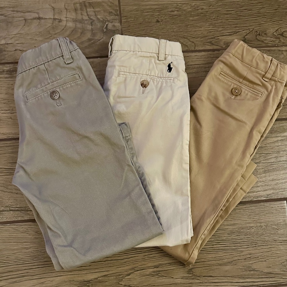 Uniform khaki boys pants - lot size 5 and 6